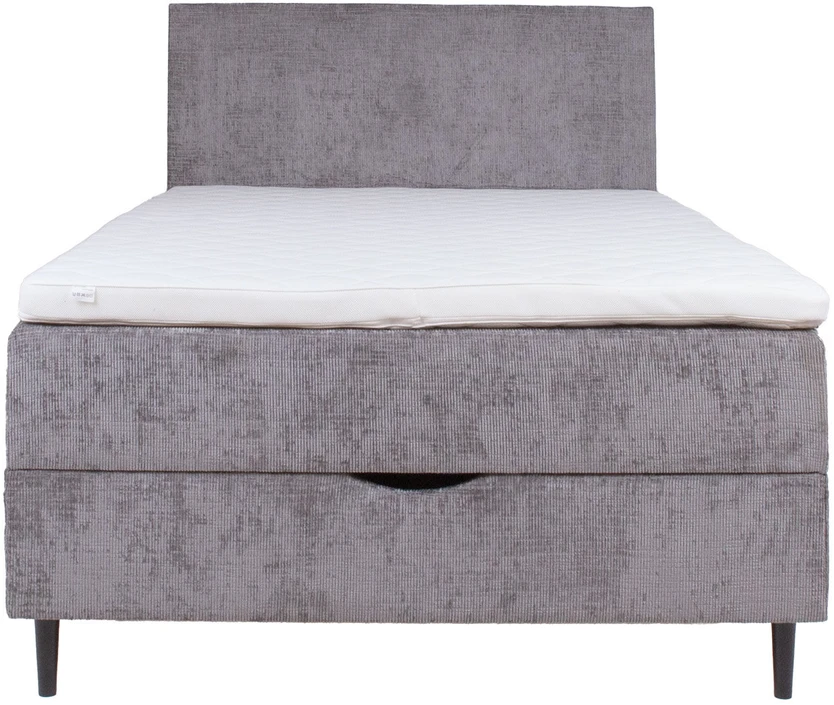 Home4You Continental bed LAARA 120x200 cm, pilkšvai smėlio spalvos