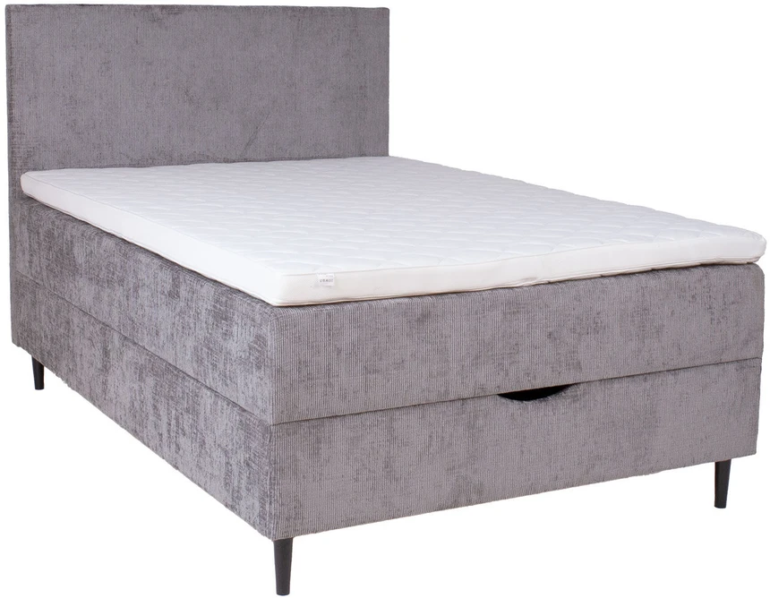 Home4You Continental bed LAARA 120x200 cm, pilkšvai smėlio spalvos