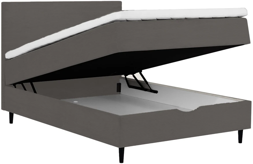 Home4You Continental 238 cm lova LAARA 140x200 cm, grafito spalvos