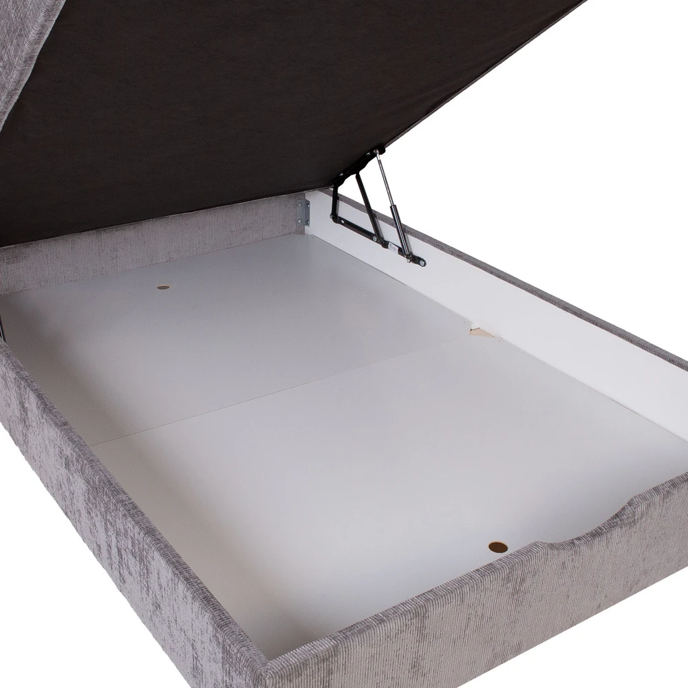 Home4You Continental bed LAARA 90x200 cm, pilkšvai smėlio spalvos