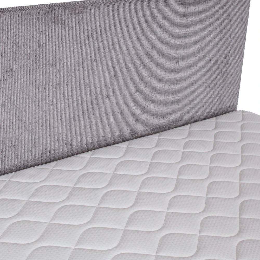 Home4You Continental bed LAARA 90x200 cm, pilkšvai smėlio spalvos