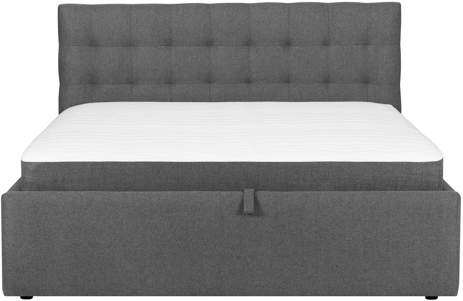 Home4You Kontinentinė lova su čiužiniu LEENA 160x200cm Pilka