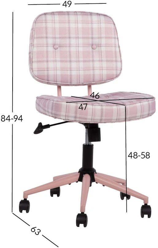 Home4You Biuro kėdė CEDRIC pink