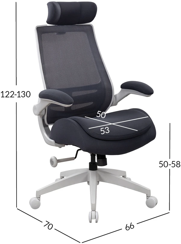 Home4You Biuro kėdė DANICA dark pilkas / light pilkas
