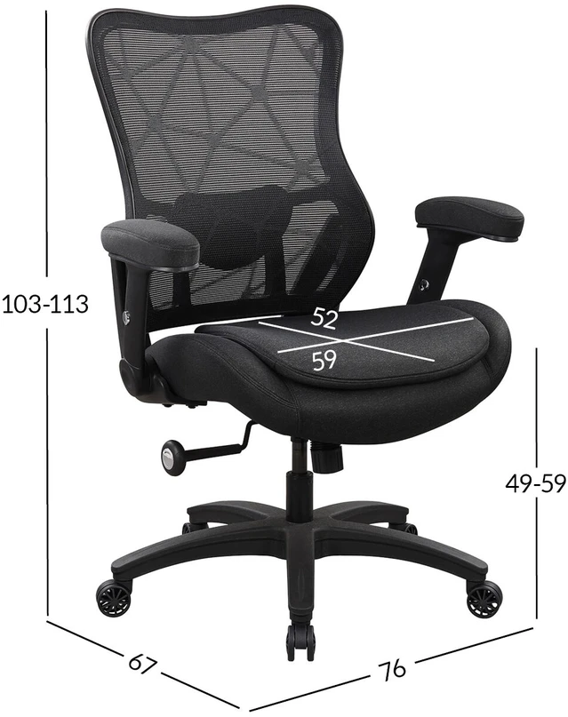 Home4You Biuro kėdė DEMI Juoda