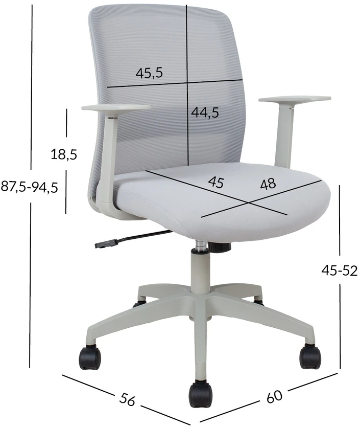 Home4You Biuro kėdė FARO pilkas
