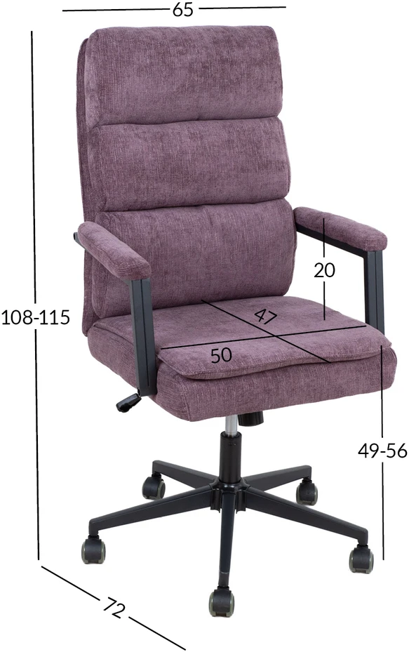 Home4You Biuro kėdė REMY violet