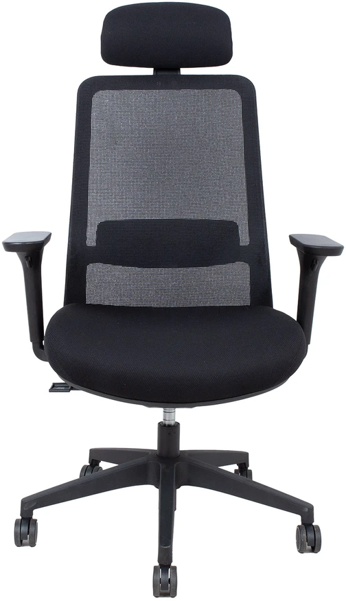 Juoda ergonomiška biuro kėdė SANTO su tinkleliu