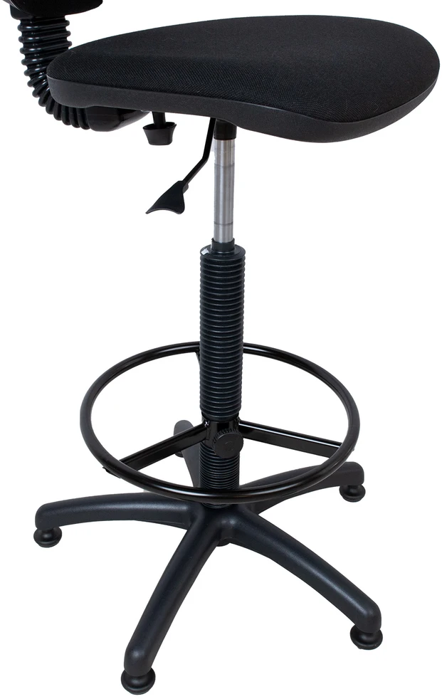 Home4You Aukšta kėdė SMART, 46x42,5-46,5x109-132,5 cm, sėdynė ir atlošas: vilkti audiniu, spalva: juoda
