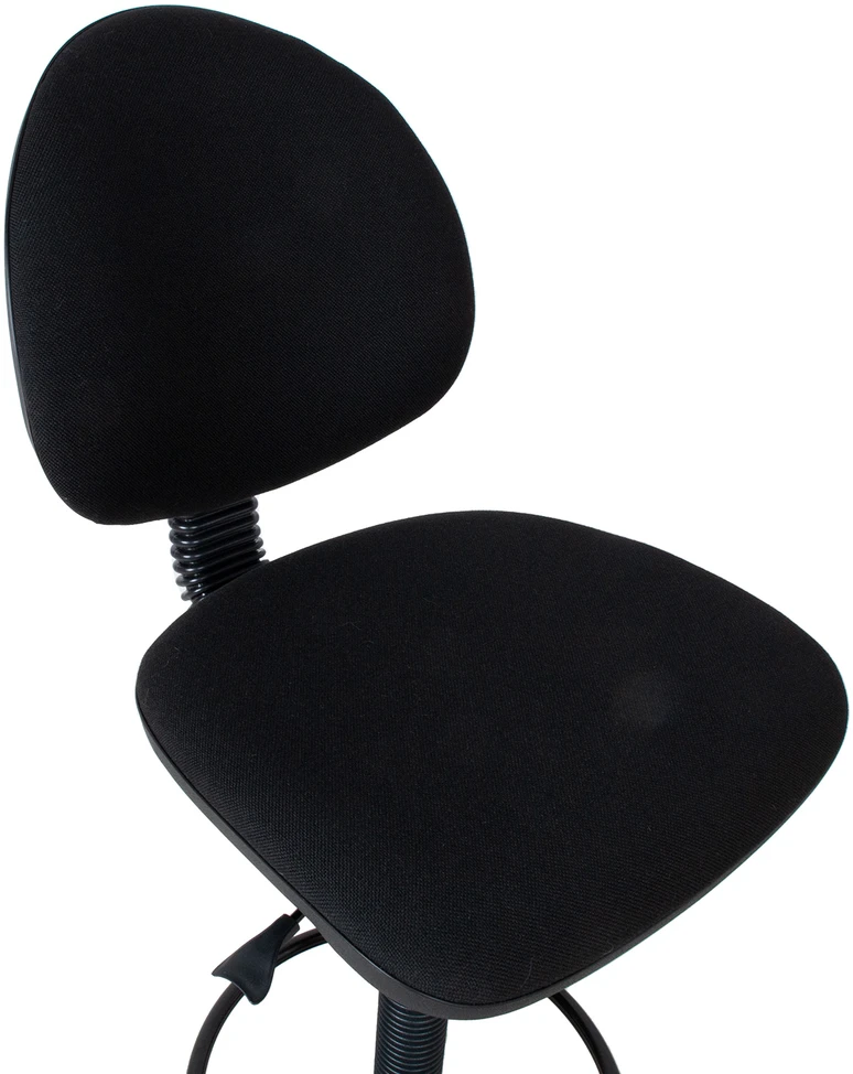 Home4You Aukšta kėdė SMART, 46x42,5-46,5x109-132,5 cm, sėdynė ir atlošas: vilkti audiniu, spalva: juoda