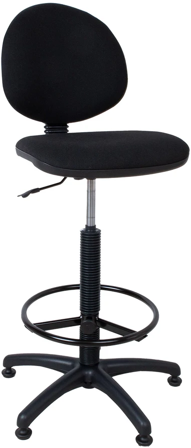 Home4You Aukšta kėdė SMART, 46x42,5-46,5x109-132,5 cm, sėdynė ir atlošas: vilkti audiniu, spalva: juoda
