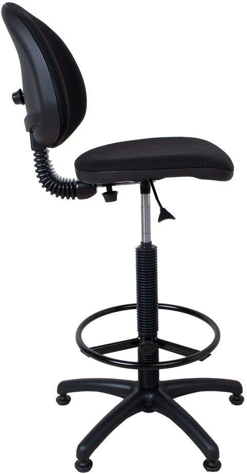 Home4You Aukšta kėdė SMART, 46x42,5-46,5x109-132,5 cm, sėdynė ir atlošas: vilkti audiniu, spalva: juoda