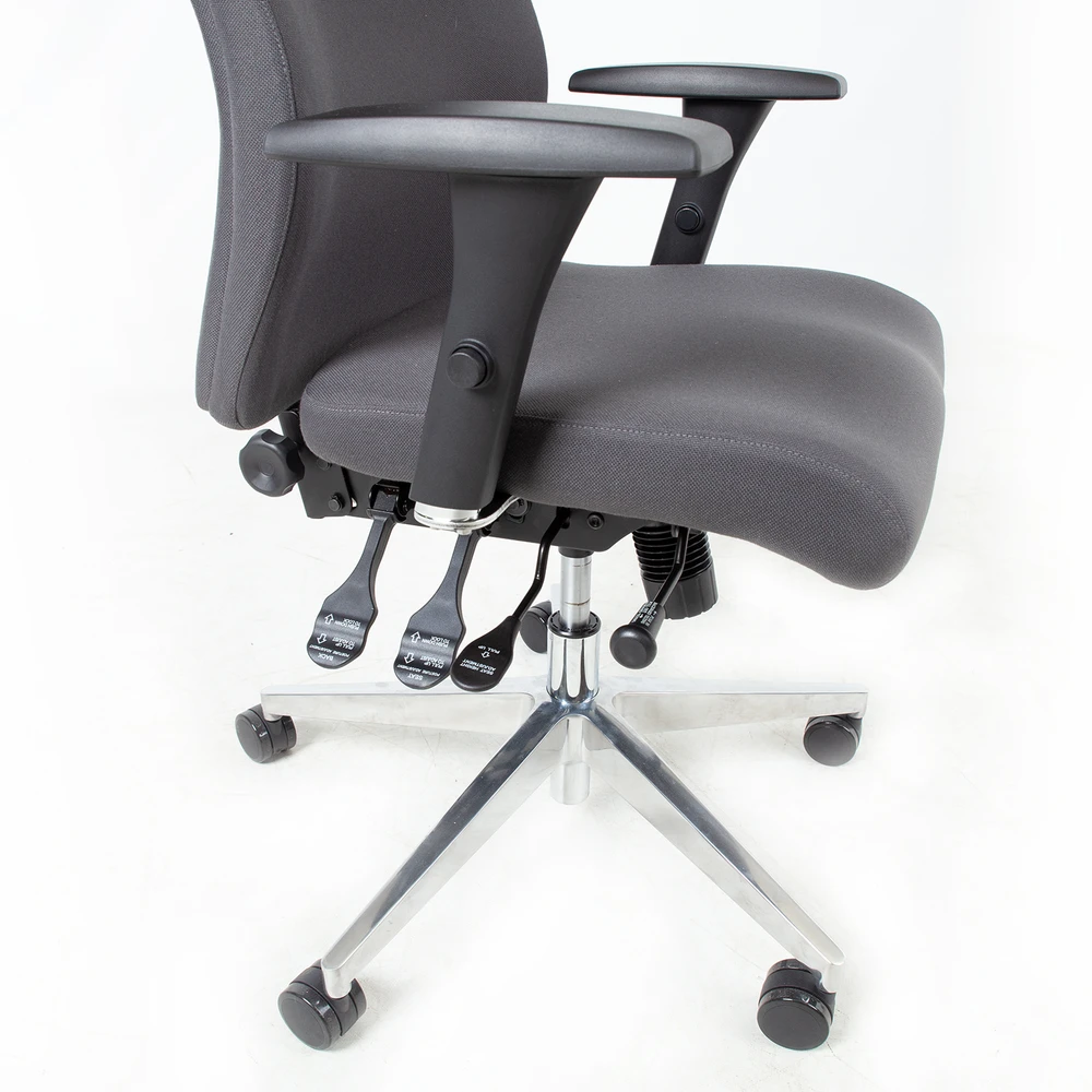 Home4You Biuro kėdė SMART EXTRA su galvos atlošu, 60x63,5-70x114-123 cm, sėdynė ir atlošas: vilkti audiniu, spalva: pilka