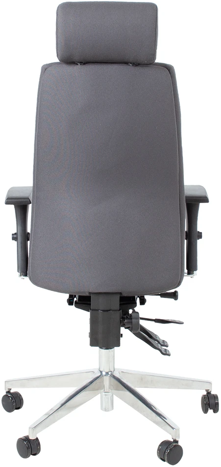 Home4You Biuro kėdė SMART EXTRA su galvos atlošu, 60x63,5-70x114-123 cm, sėdynė ir atlošas: vilkti audiniu, spalva: pilka