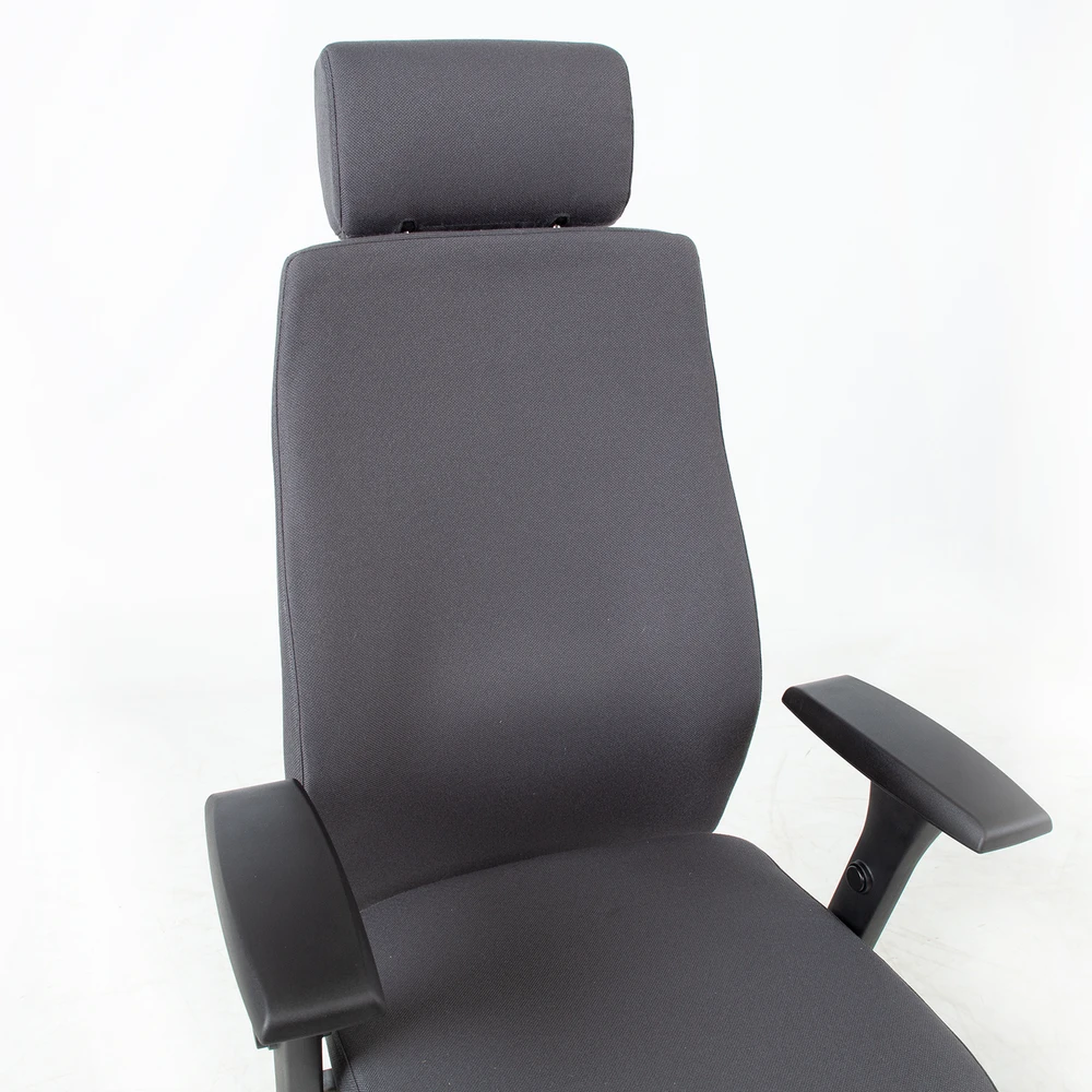 Home4You Biuro kėdė SMART EXTRA su galvos atlošu, 60x63,5-70x114-123 cm, sėdynė ir atlošas: vilkti audiniu, spalva: pilka
