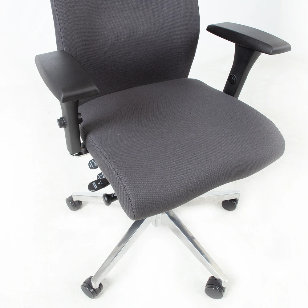 Home4You Biuro kėdė SMART EXTRA su galvos atlošu, 60x63,5-70x114-123 cm, sėdynė ir atlošas: vilkti audiniu, spalva: pilka