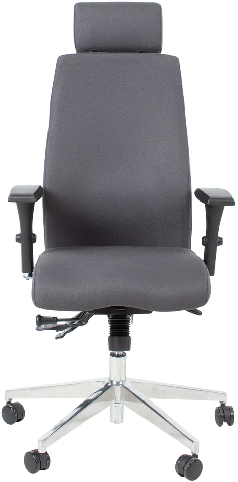 Home4You Biuro kėdė SMART EXTRA su galvos atlošu, 60x63,5-70x114-123 cm, sėdynė ir atlošas: vilkti audiniu, spalva: pilka