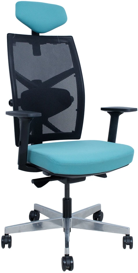 Home4You Mėlyna Biuro kėdė TUNE teal mėlynas/juodas