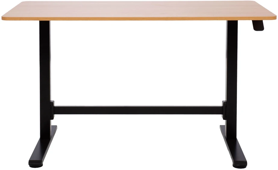 Home4You Rašomasis stalas „ERGO“ su reguliuojamu aukščiu 120x60xH70–115 cm, ąžuolas/juoda