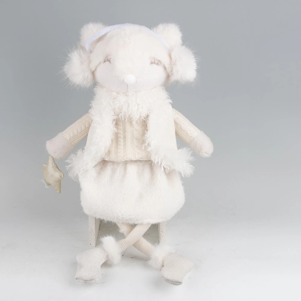 Home4You Dekoracija FAB EMMA H54cm, lapė, balta