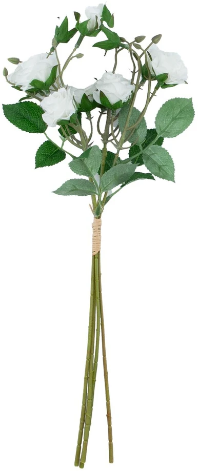 Home4You Dirbtinės gėlės „FLOWERLY“, 4 vnt. „Krūminių rožių“ puokštė, įvairių spalvų
