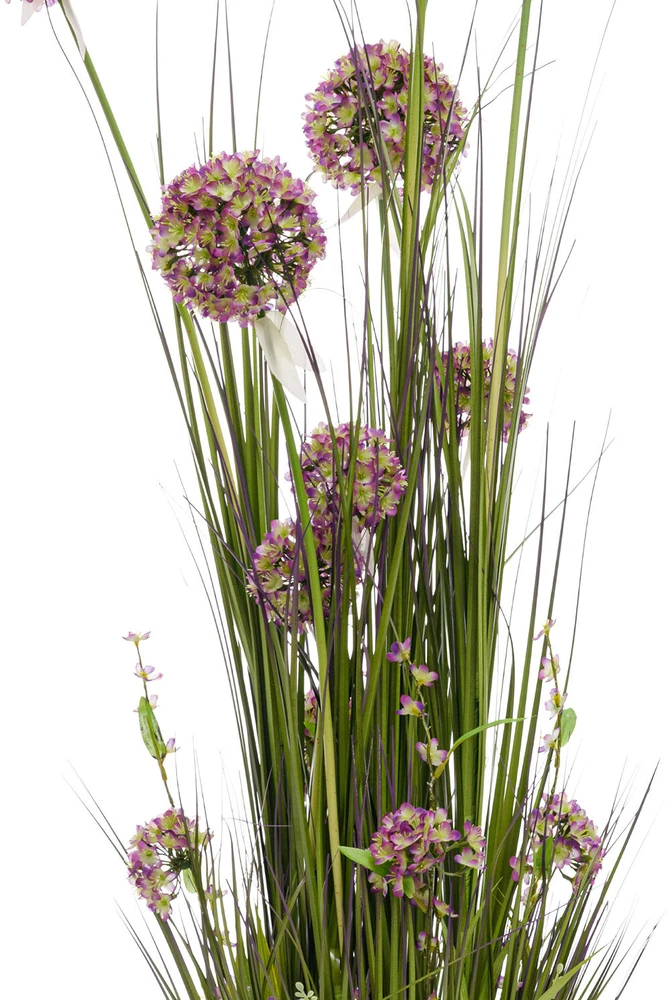 Home4You Dirbtinė gėlė GARDEN H120cm, violetinis alijošius, žolė su vazonu
