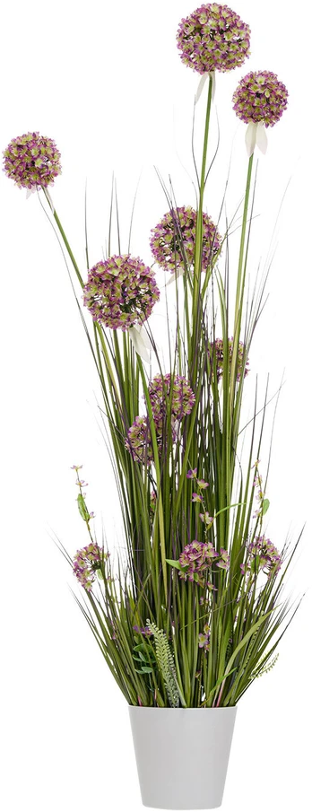 Home4You Dirbtinė gėlė GARDEN H120cm, violetinis alijošius, žolė su vazonu