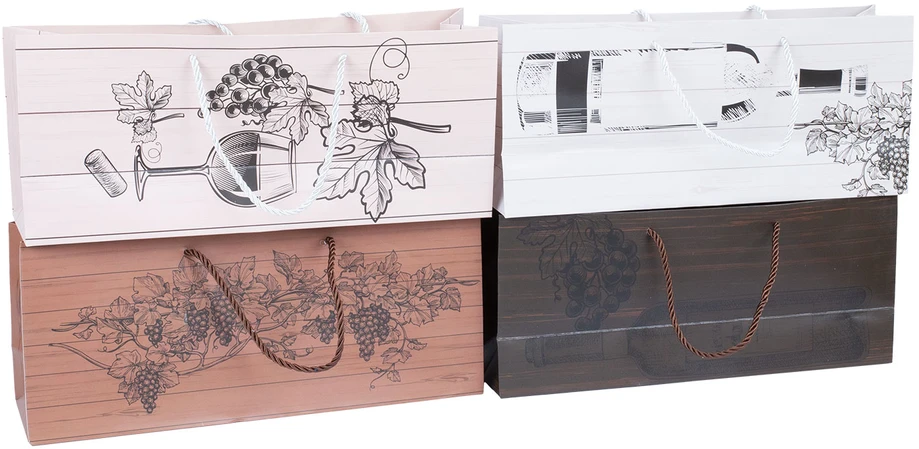 Home4You Dovanų maišelis GOOD WINE, 15,5x37x10cm, mix