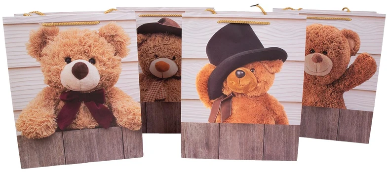 Home4You Dovanų maišelis TEDDY, 18x23x10cm, mišrus