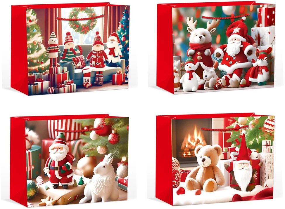 Lova Home4You Dovanų maišelis „XMAS DAY M“, 32x26x10 cm, įvairių spalvų