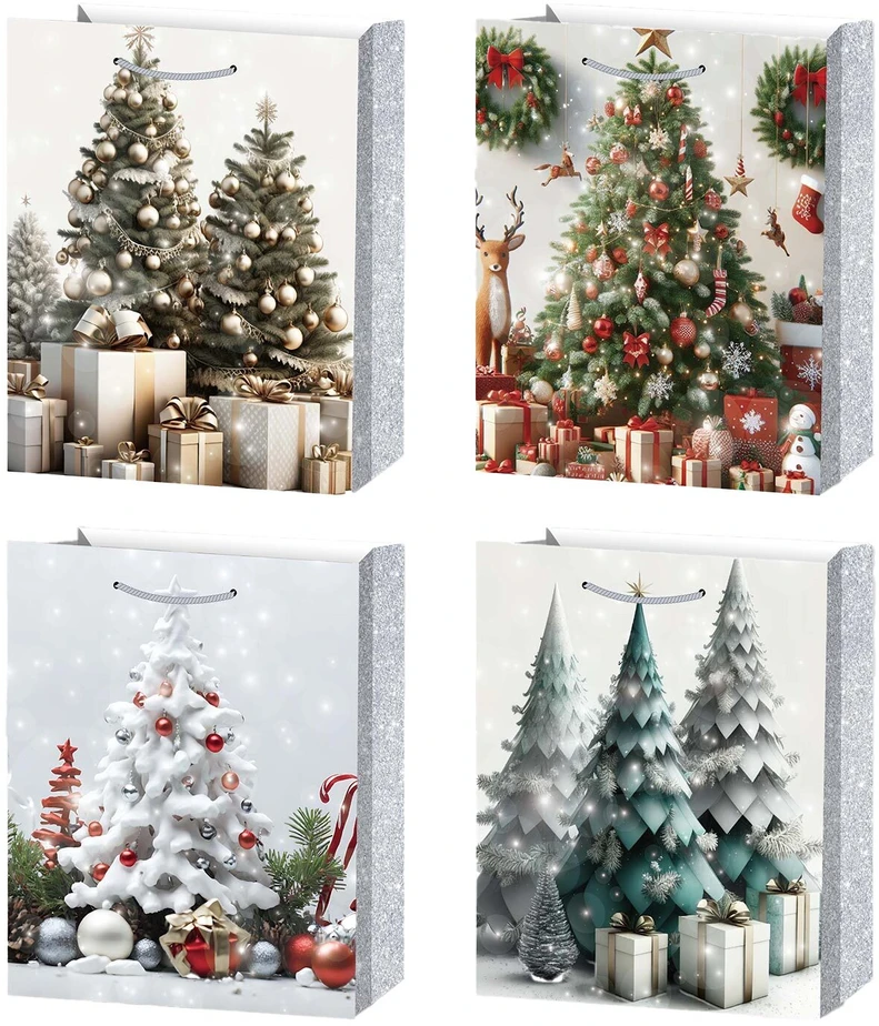 Lova Home4You Dovanų maišelis „XMAS TREE M“, 26x32x10 cm, įvairių spalvų