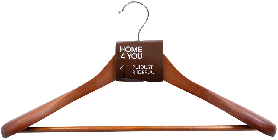 Home4You DRABUŽIŲ KABYKLA švarkui medinė plati ruda