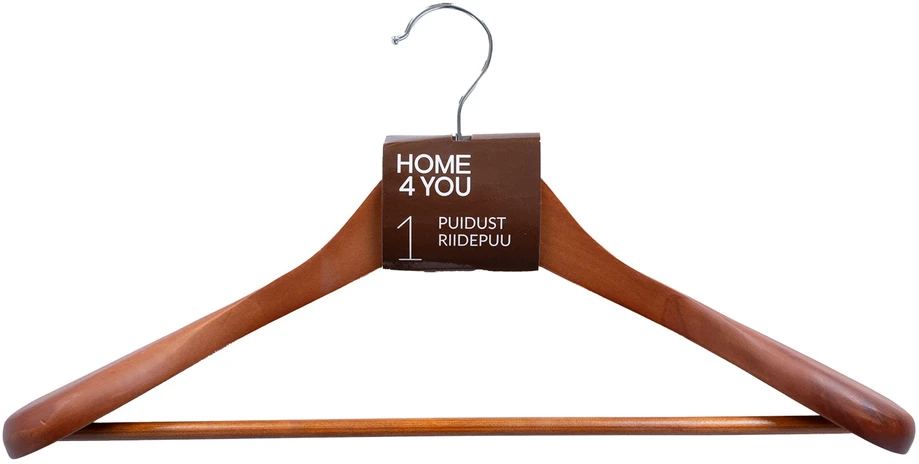 Home4You DRABUŽIŲ KABYKLA švarkui medinė plati ruda