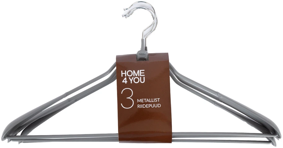 Home4You Audinių pakabos, 3 vnt. metalinės, pilkos