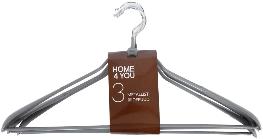 Home4You Audinių pakabos 3 vnt. metalinės, pilkos spalvos