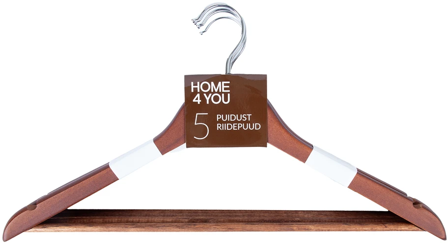 Home4You DRABUŽIŲ KABYKLA medinė 5vnt/kompl rudas