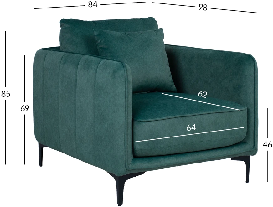 Fotelis Home4You Armchair BIANKA žalias