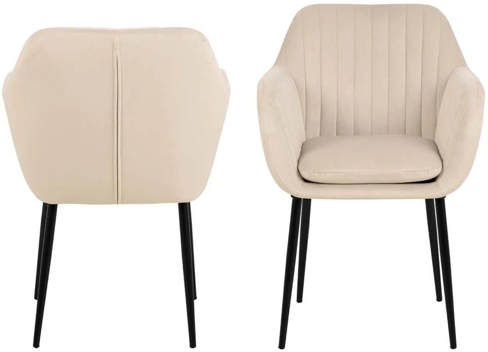 Actona Kėdė Emilia Velvet smėlio /juoda