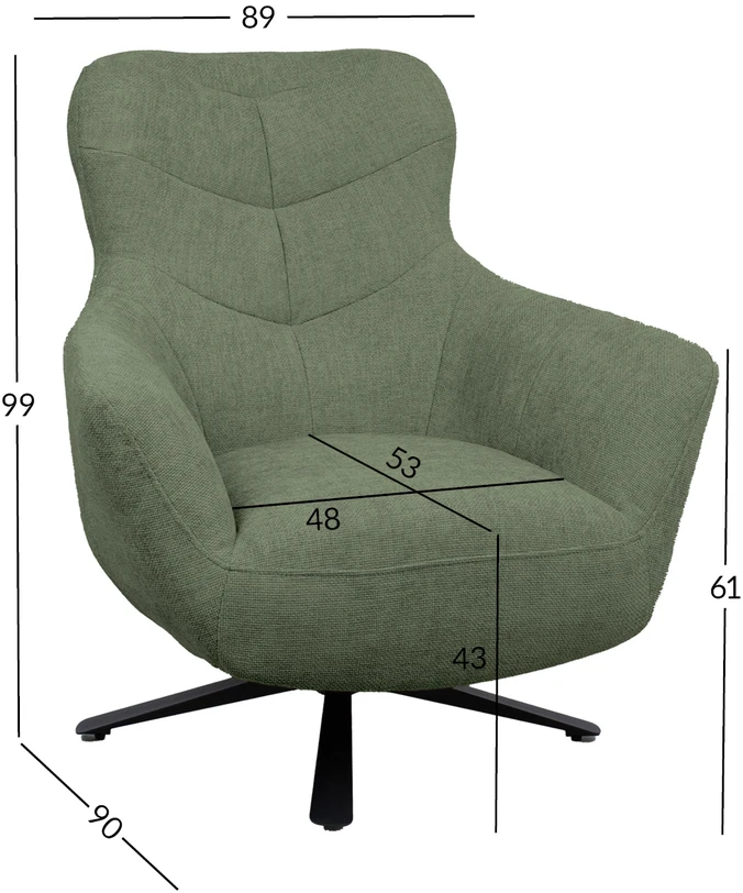 Fotelis Home4You Armchair HELGA žalias