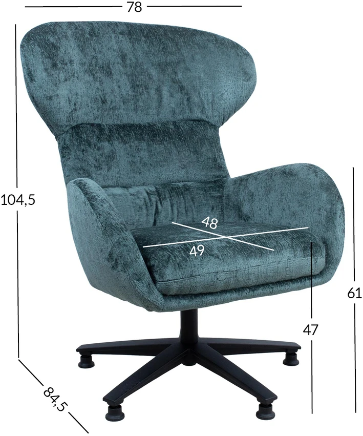 Fotelis Home4You Armchair KAROLINA žalias