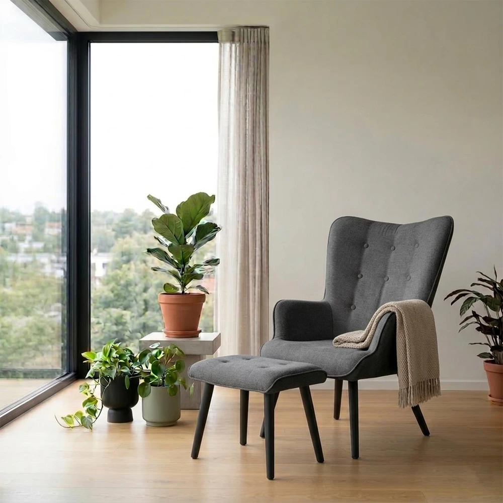 Home4You Fotelis MATEO pilkas
