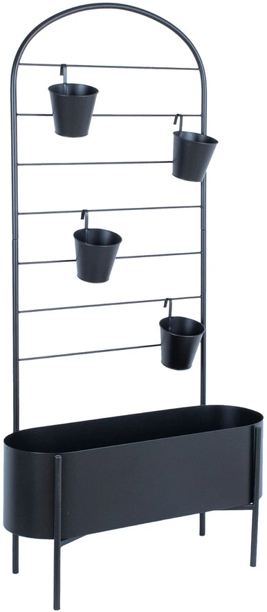 Home4You Gėlių stovas DEIA 70,5x26xH137cm Juoda