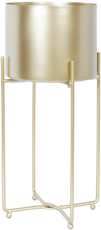 Home4You Gėlių stovas DEIA GOLD M 21,5×20,5xH47cm, aukso spalvos