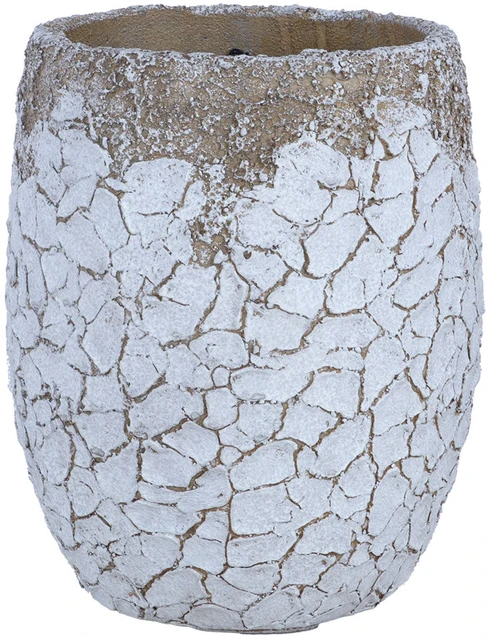 Home4You Gėlių vazonas „SUNNY DESERT“, D24 x H29 cm, baltas