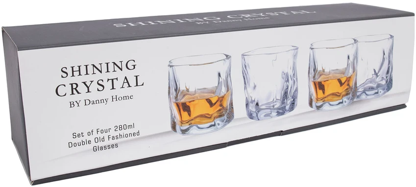Home4You Stiklas SHINING 280ml, skaidrus