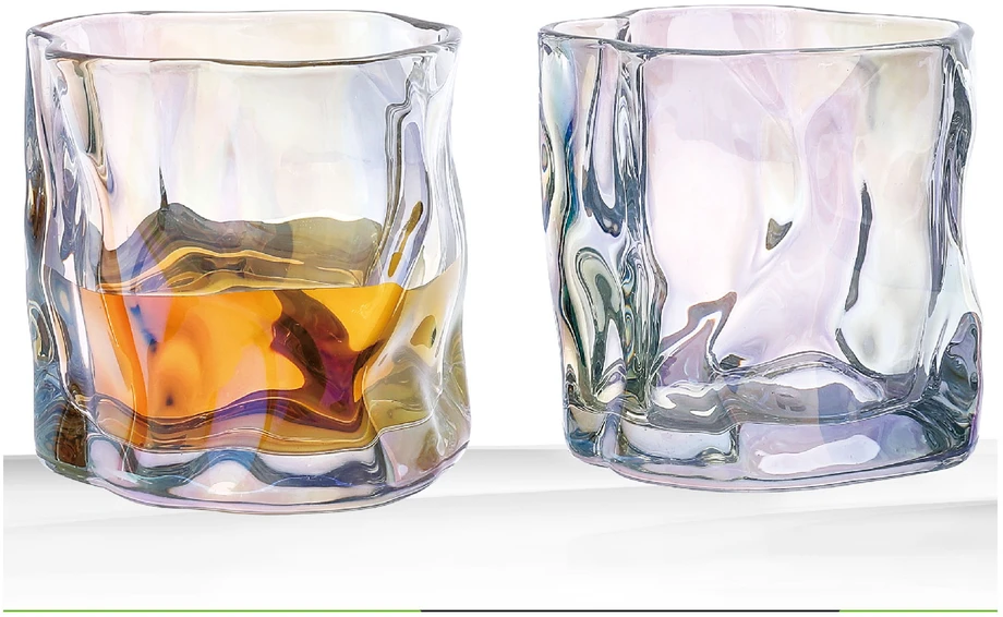 Home4You RAINBOW Stiklas SHINING 280ml, vaivorykštė