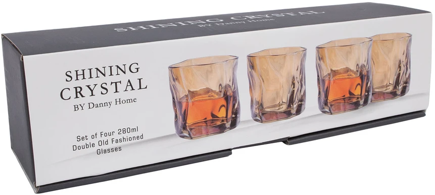 Home4You Stiklas SHINING 280ml, auksinis