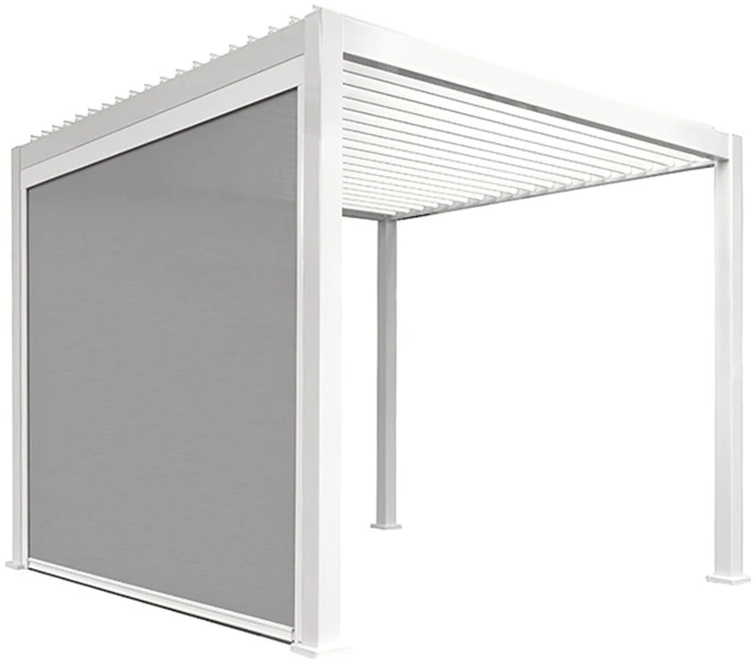 Home4You Ištraukiamas ekranas 2790.5x2365 mm Balta Pilka tinklelio medžiaga