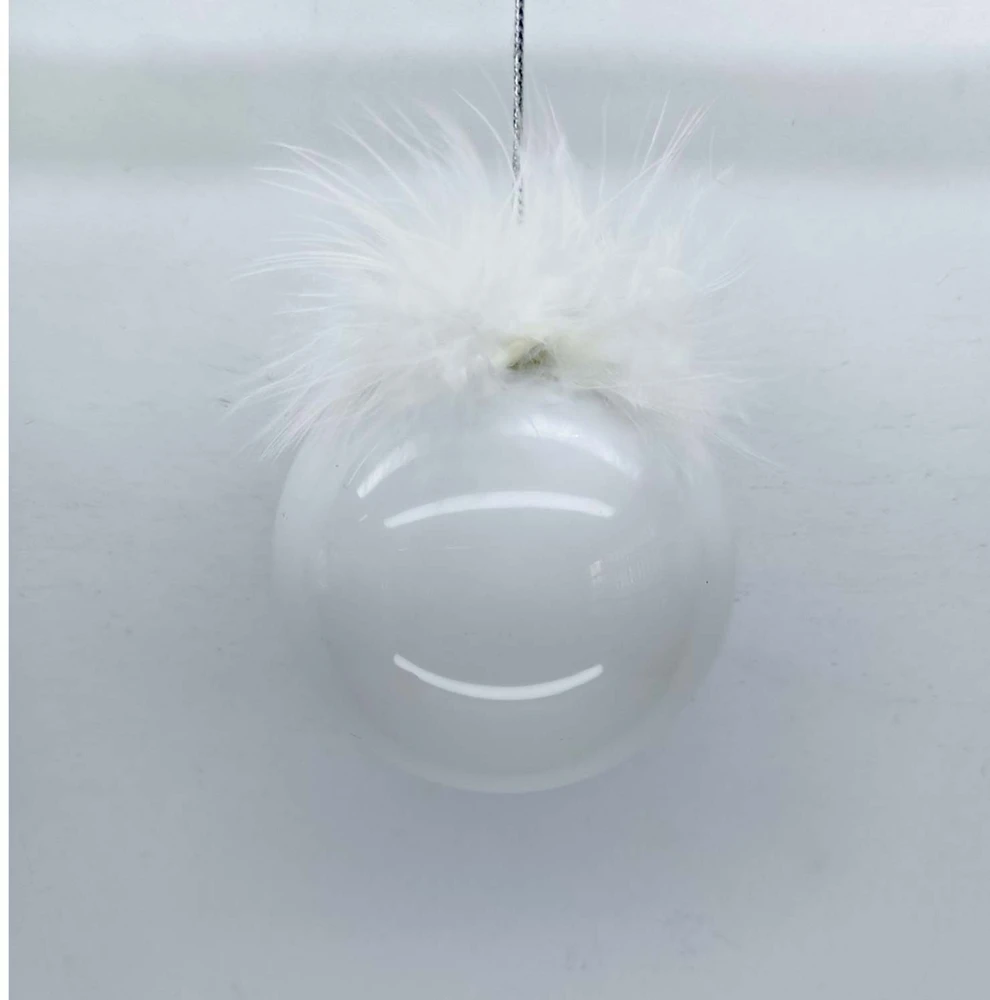 Home4You Kalėdinis papuošalas JOY PEARL D8cm, stiklas