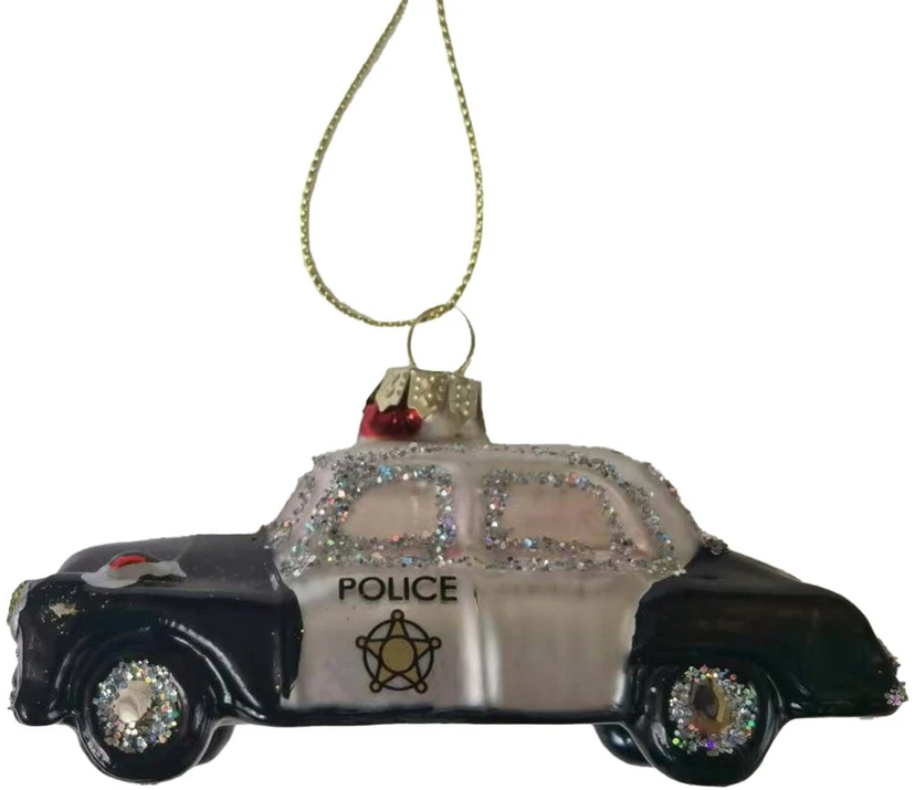 Home4You Kalėdinis papuošalas JOY POLICE 10,5 cm, stiklas